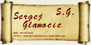 Sergej Glamočić vizit kartica